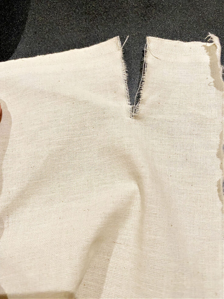 tearing muslin fabric