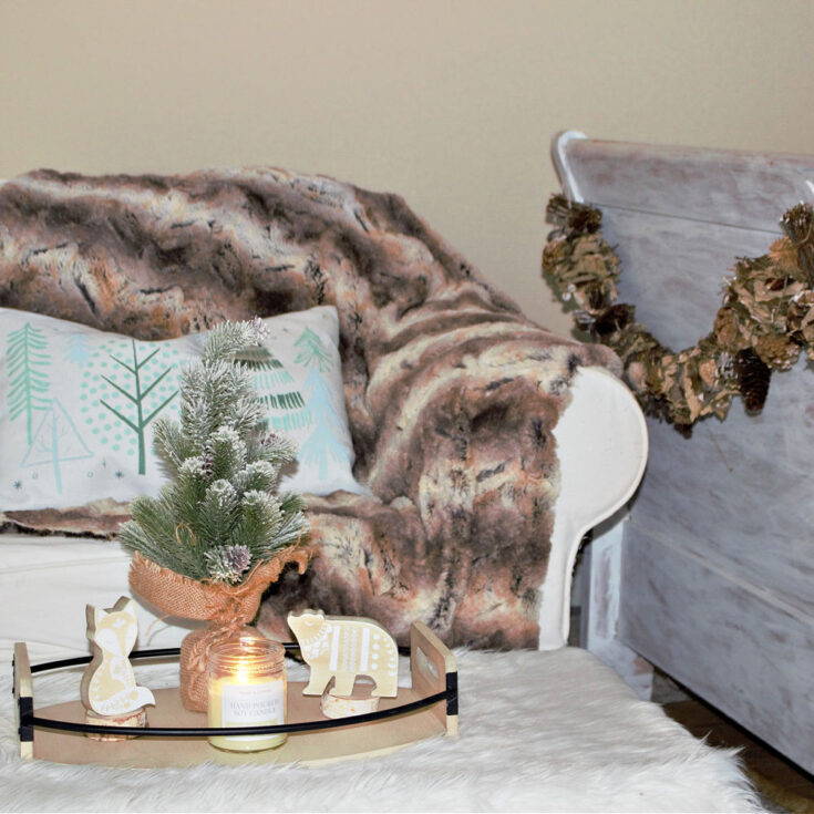 woodland themed bedroom for Christmas