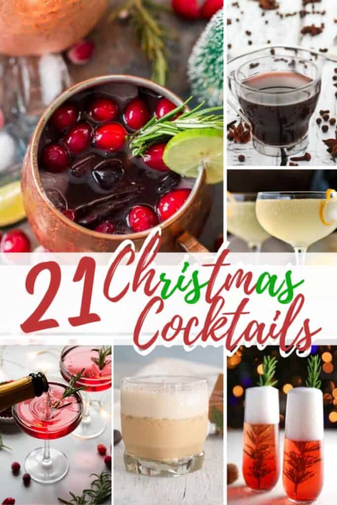 christmas cocktails pin image