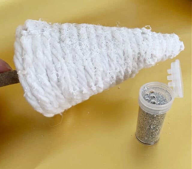Easy DIY Cone Christmas Trees (From A Dollar Tree Mop Head)