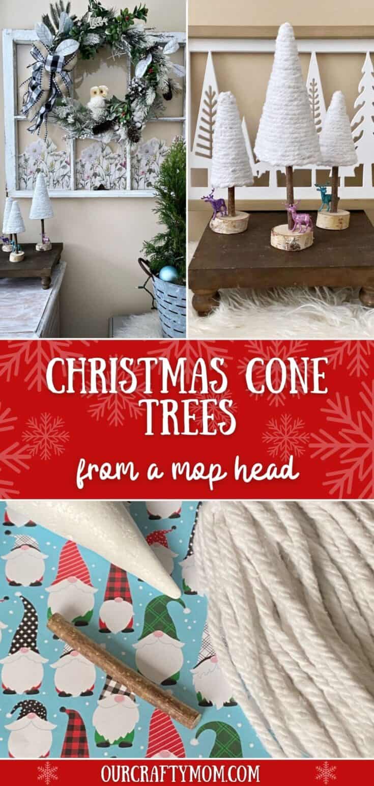 christmas cone trees pin collage with text