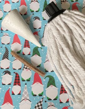 Easy DIY Cone Christmas Trees (From A Dollar Tree Mop Head)