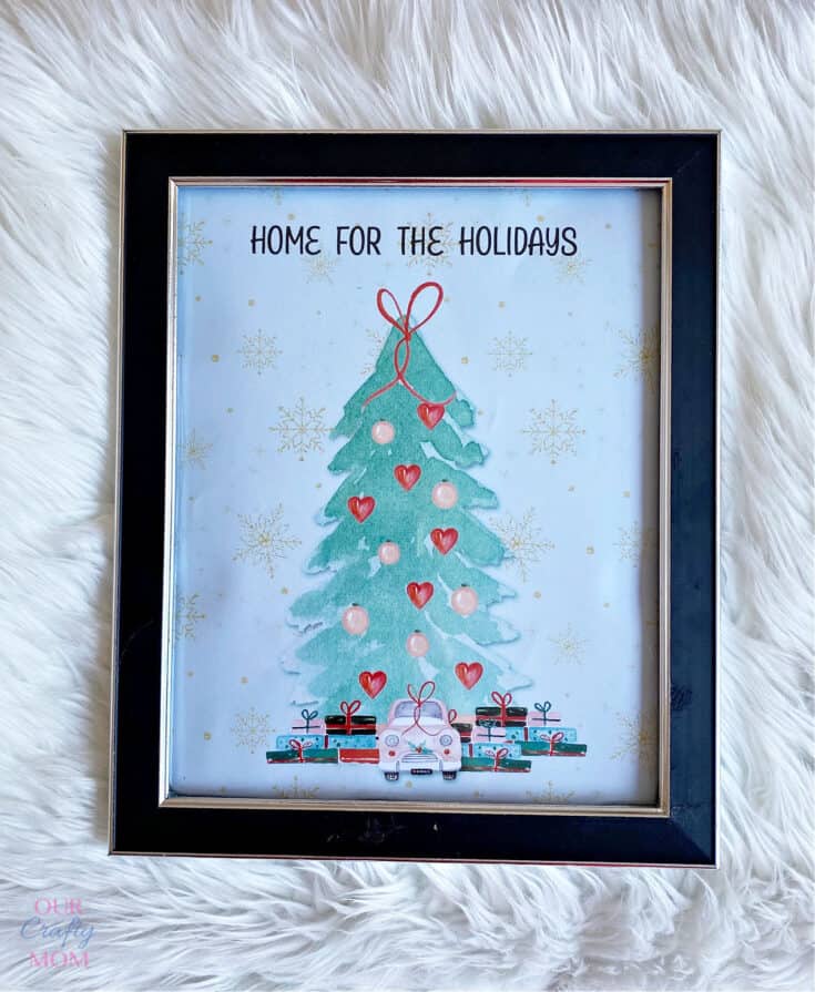 home for the holidays free printable