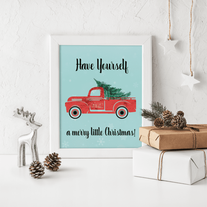 little red truck printable