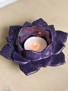 resin candle holder