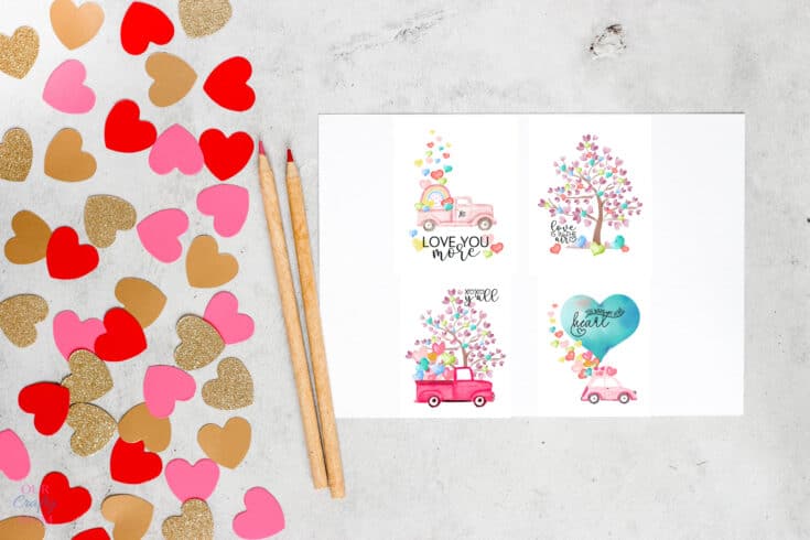 mock up of free watercolor printables