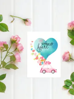 mock up of valentines day printable