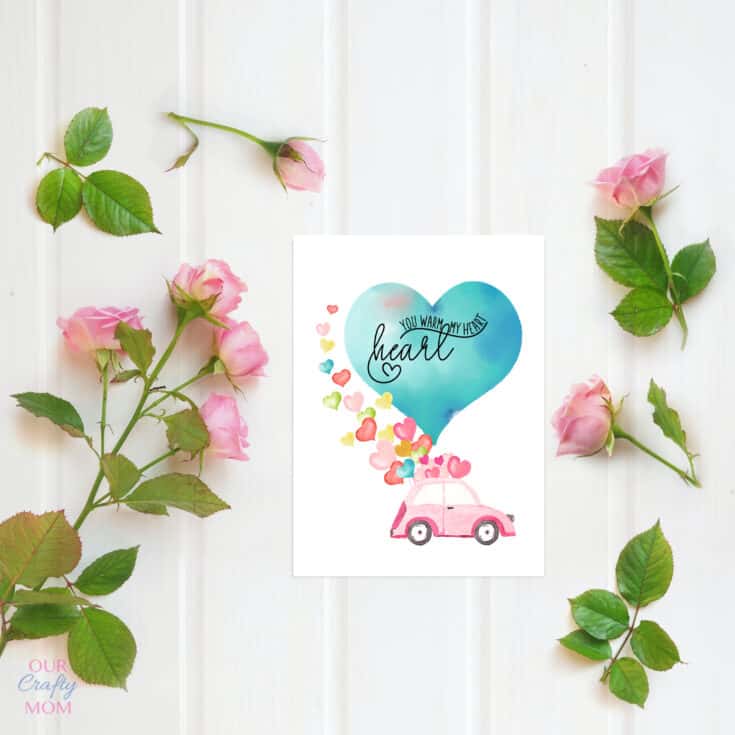 mock up of valentines day printable