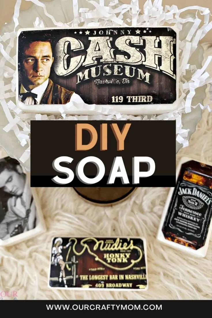 diy soap with images of nashville stars and locations