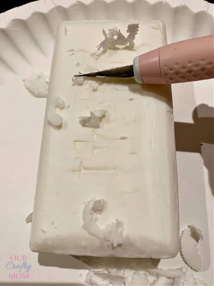shaving ivory soap with craft knife