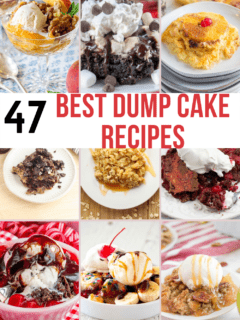 Dump cake recipes pin collage