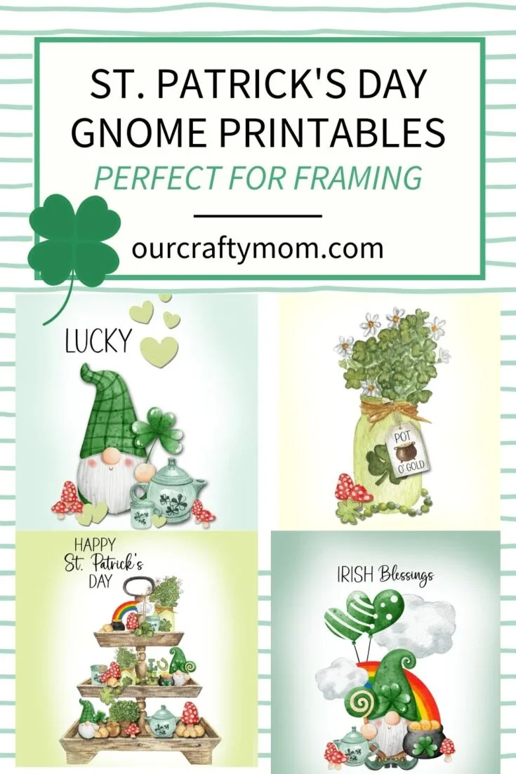 Free St Patrick's Day Printables - Set of 4 With Gnomes