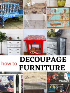 decoupage furniture collage