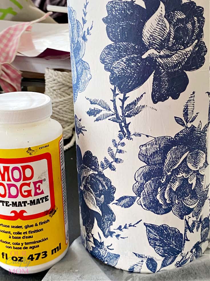 Mod podge and chinoiserie vase