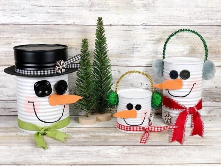 Recycled Craft Project: Tin Can Snowman - The Kingston Home