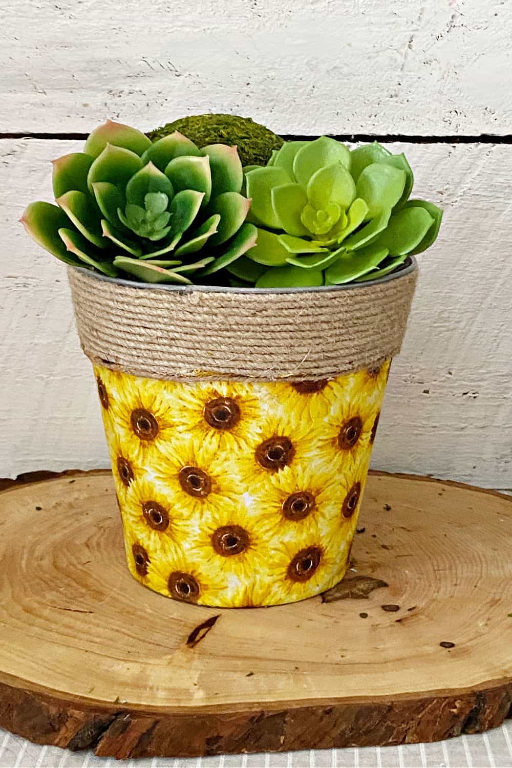 How to Cover Clay Pots with Fabric & Mod Podge 