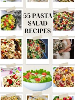 pasta salad recipes pin collage