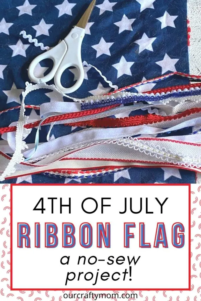 4th of july ribbon flag pin