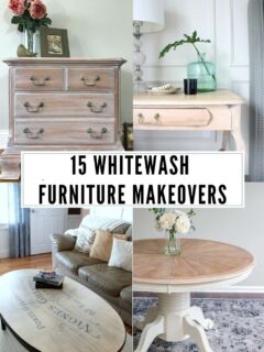 15 whitewash furniture makeovers pin collage