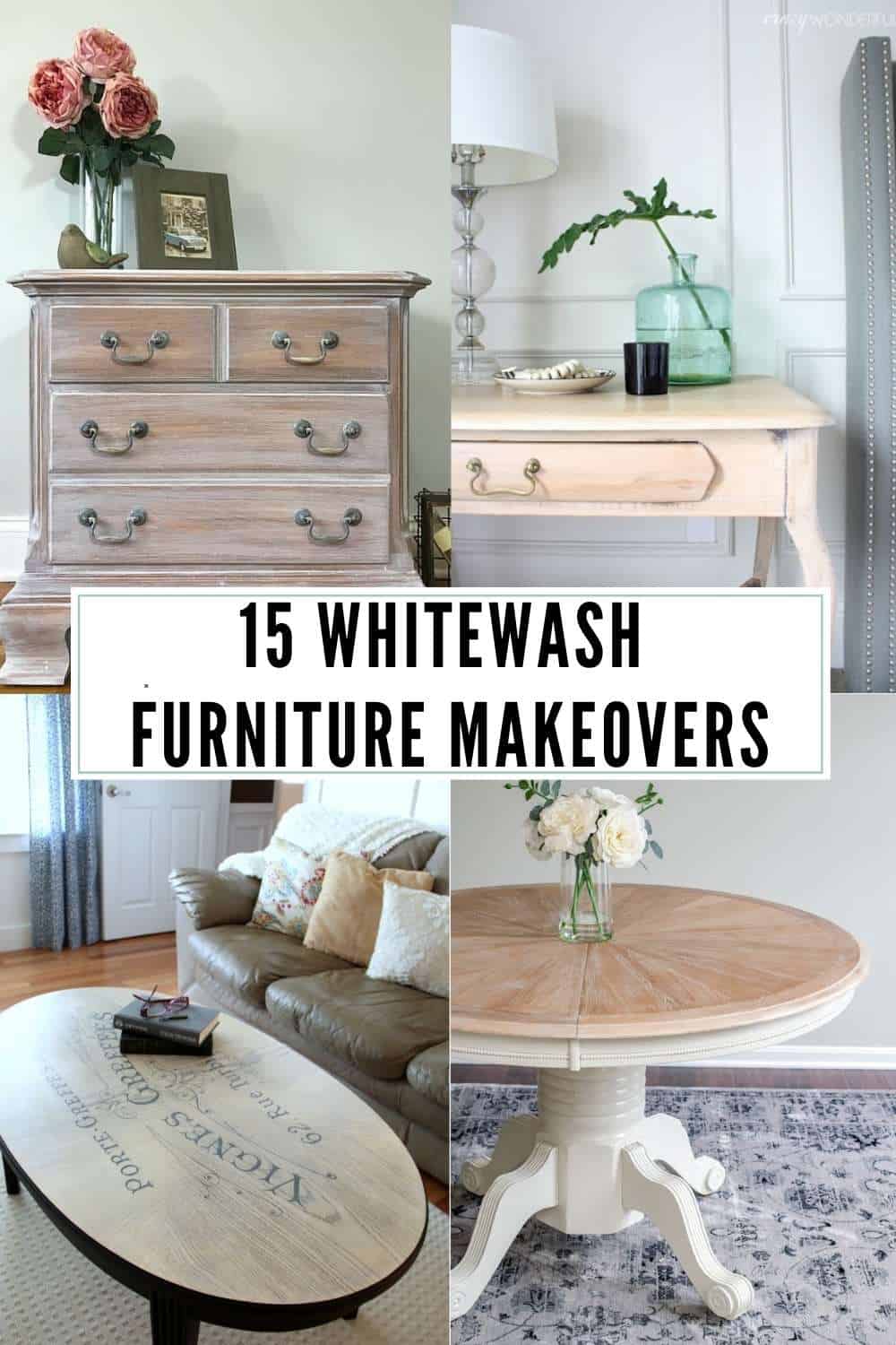 15 Amazing Whitewash Furniture Makeovers