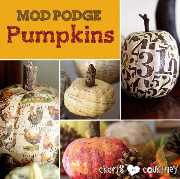 COOL Fall DIY Pumpkin Craft with Mod Podge! - The Heathered Nest