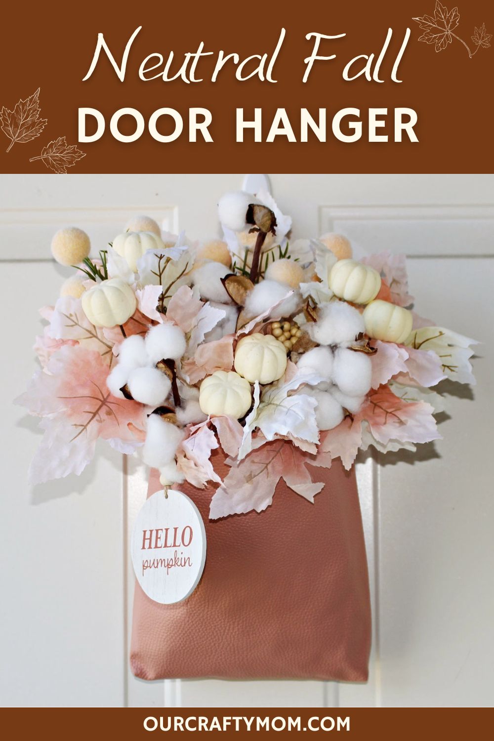 fall door hanger with dollar tree supplies