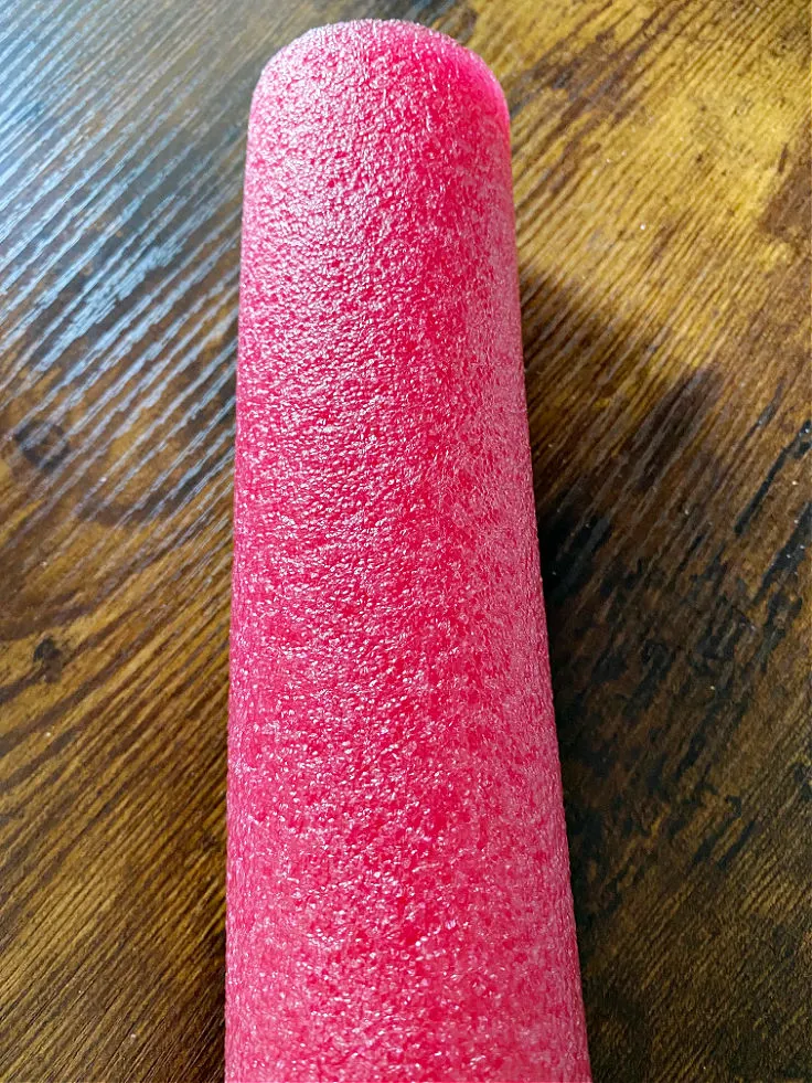 pink pool noodle for wreath