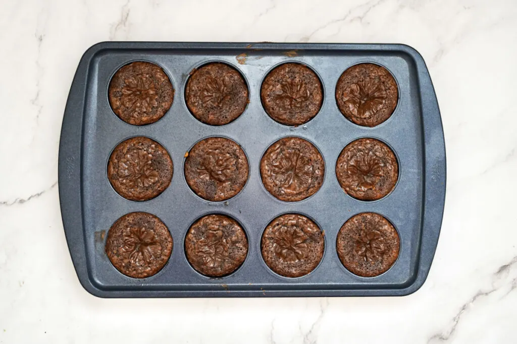 baked reeses peanut butter cup cookies baked in pan