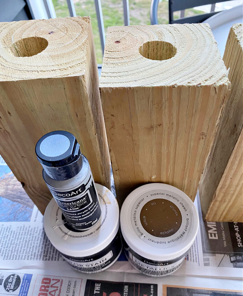 supplies for wooden candle holders
