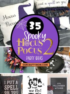 hocus pocus party pin collage with text