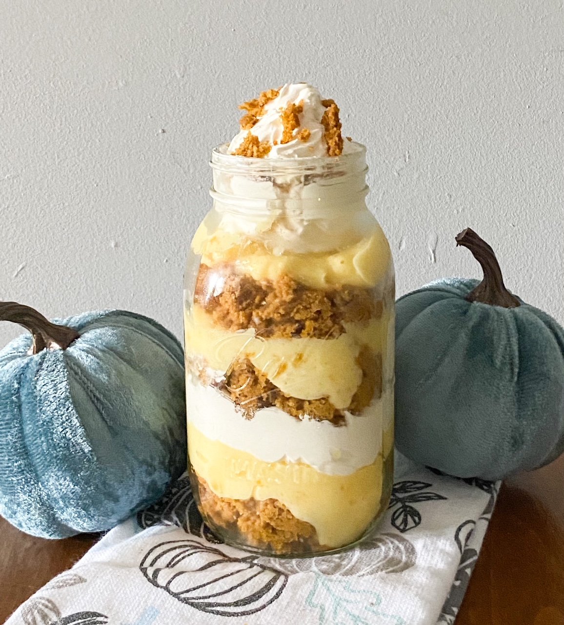 Easy Pumpkin Caramel Trifle Mason Jar Dessert Our Crafty Mom easy-pumpkin-caramel-trifle-mason-jar-dessert-our-crafty-mom