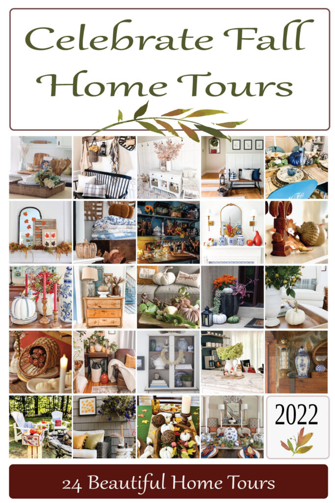 Celebrate Fall home tours collage with 24 bloggers