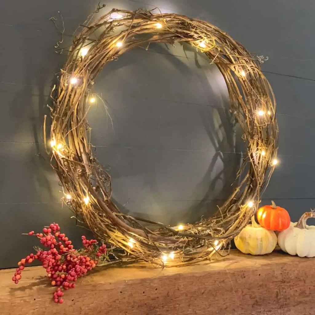 DIY grapevine wreath 