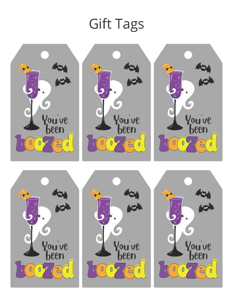 you've been boozed gift tags