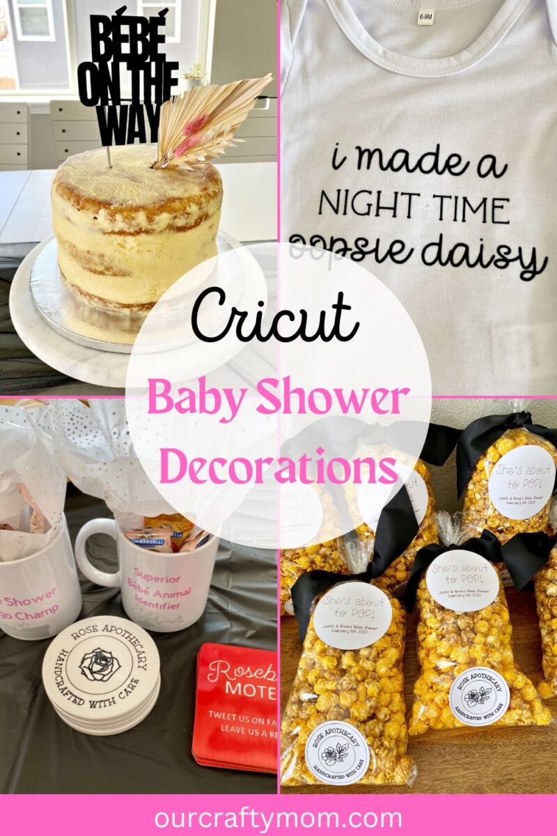 DIY Baby Shower Decorations with Cricut (Schitt's Creek Theme)