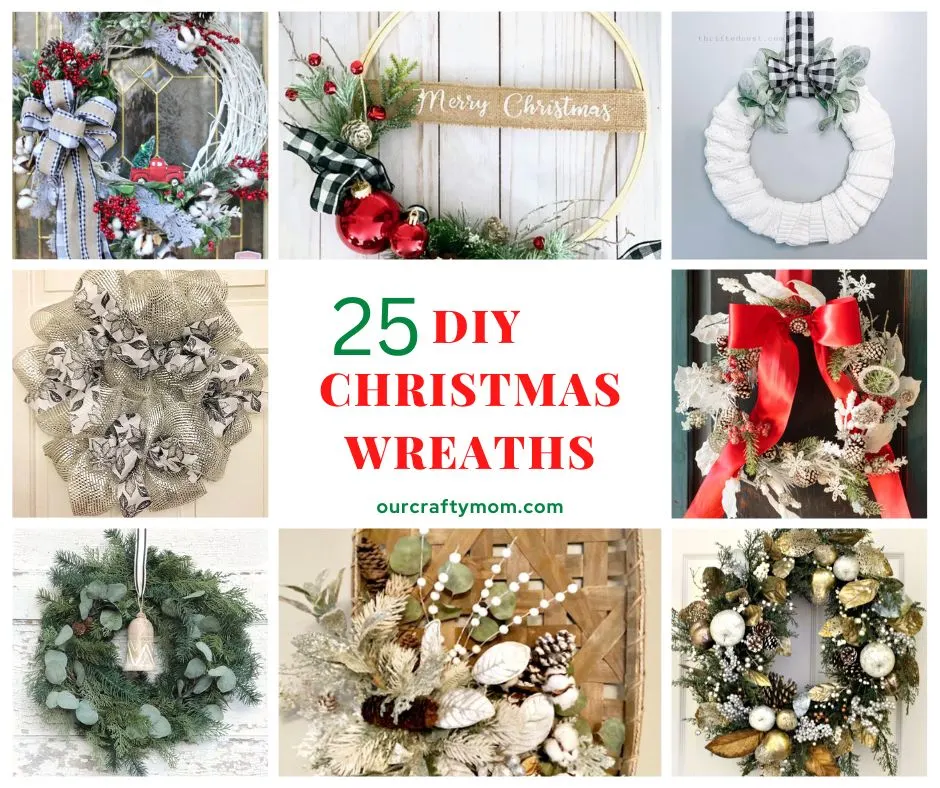 christmas wreath diy ideas collage