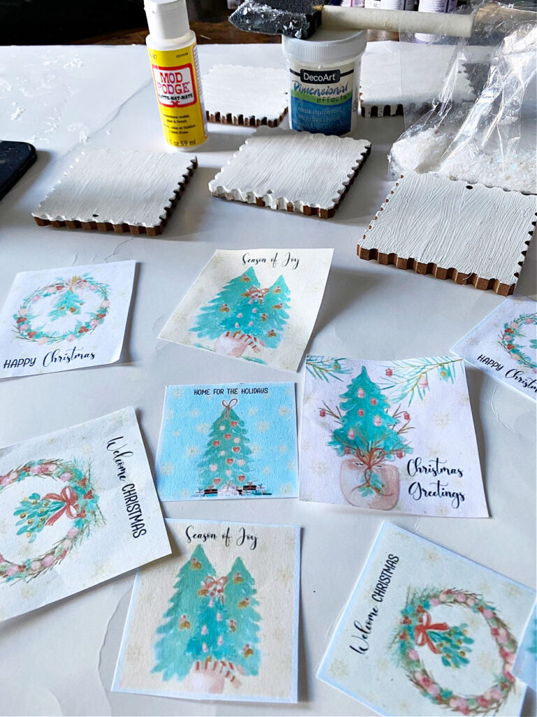 cut printables for Christmas ornaments