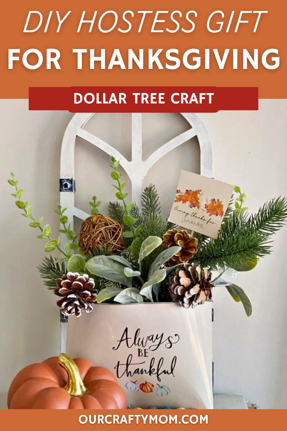 DIY Thanksgiving Hostess Gift from a dollar tree find