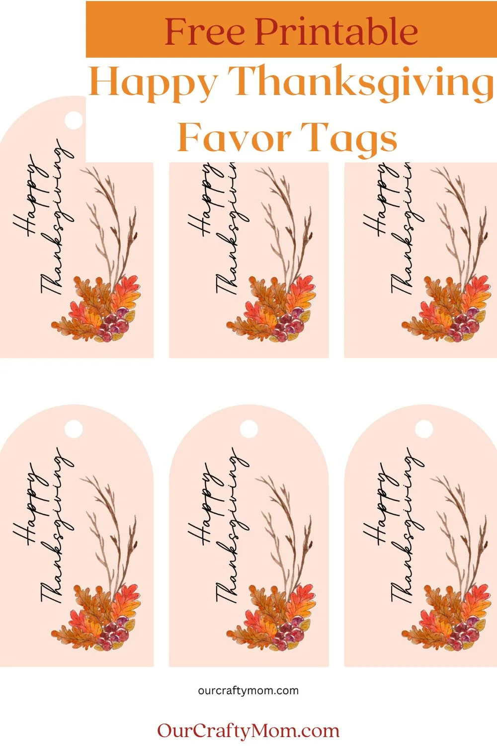 Happy Thanksgiving favor tags