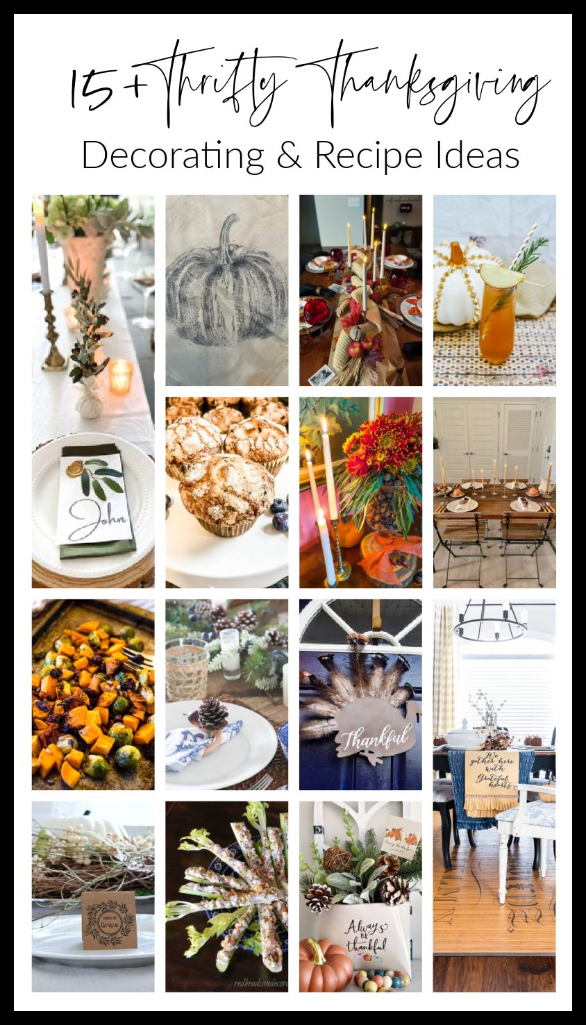 Thanksgiving thrifty style team pin collage