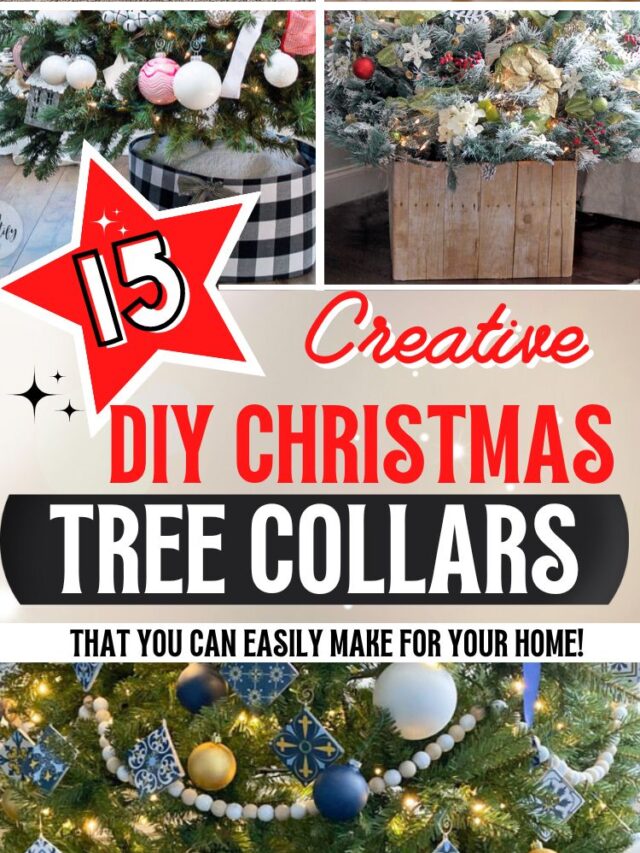 15 Easy DIY Tree Collar Ideas Our Crafty Mom   Cropped DIY Christmas Tree Collar 