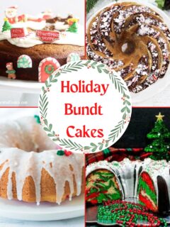 christmas bundt cakes pin collage