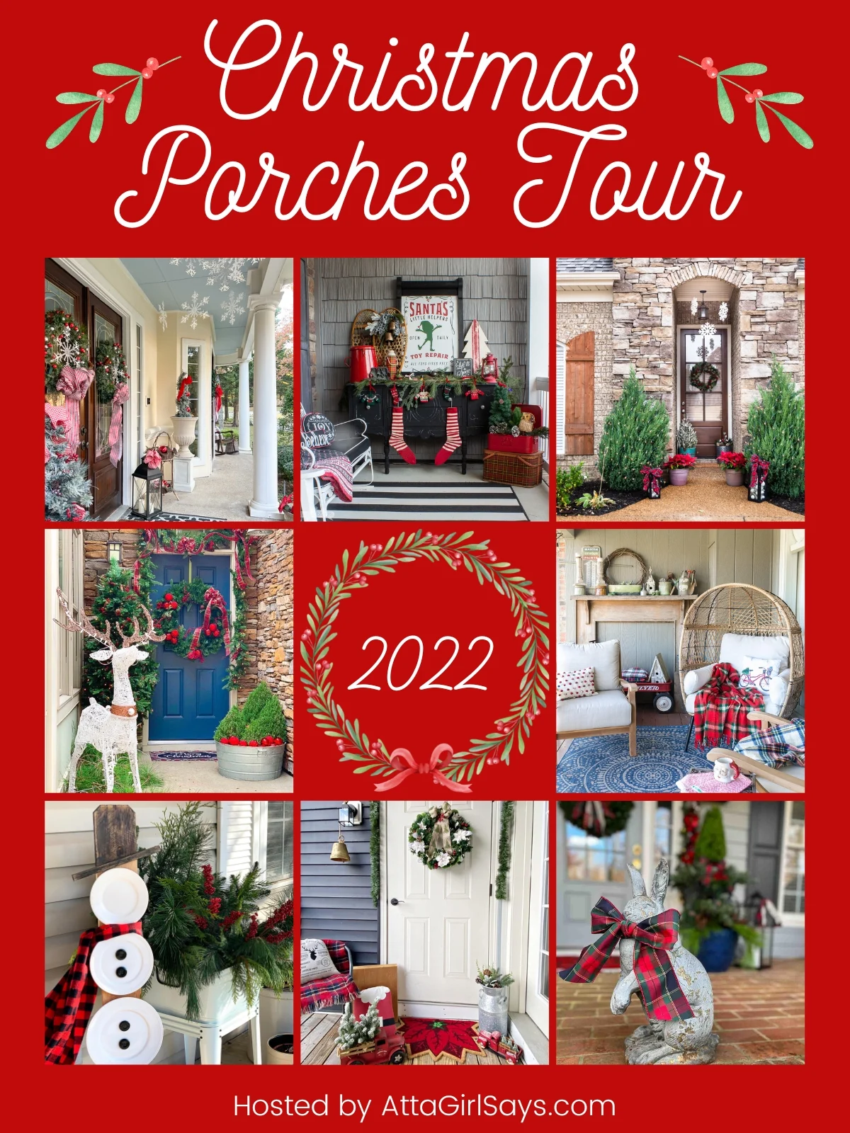 christmas porches tour collage
