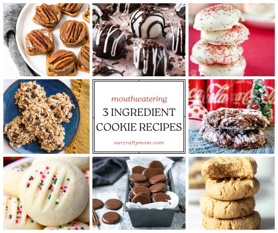 3 Ingredient Cookies collage