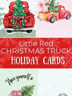 set of 4 christmas cards pin collage