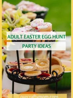easter egg hunt for adults pin with text