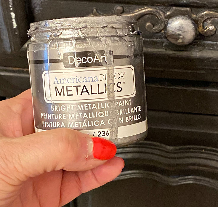 decoart metallic paint in silver