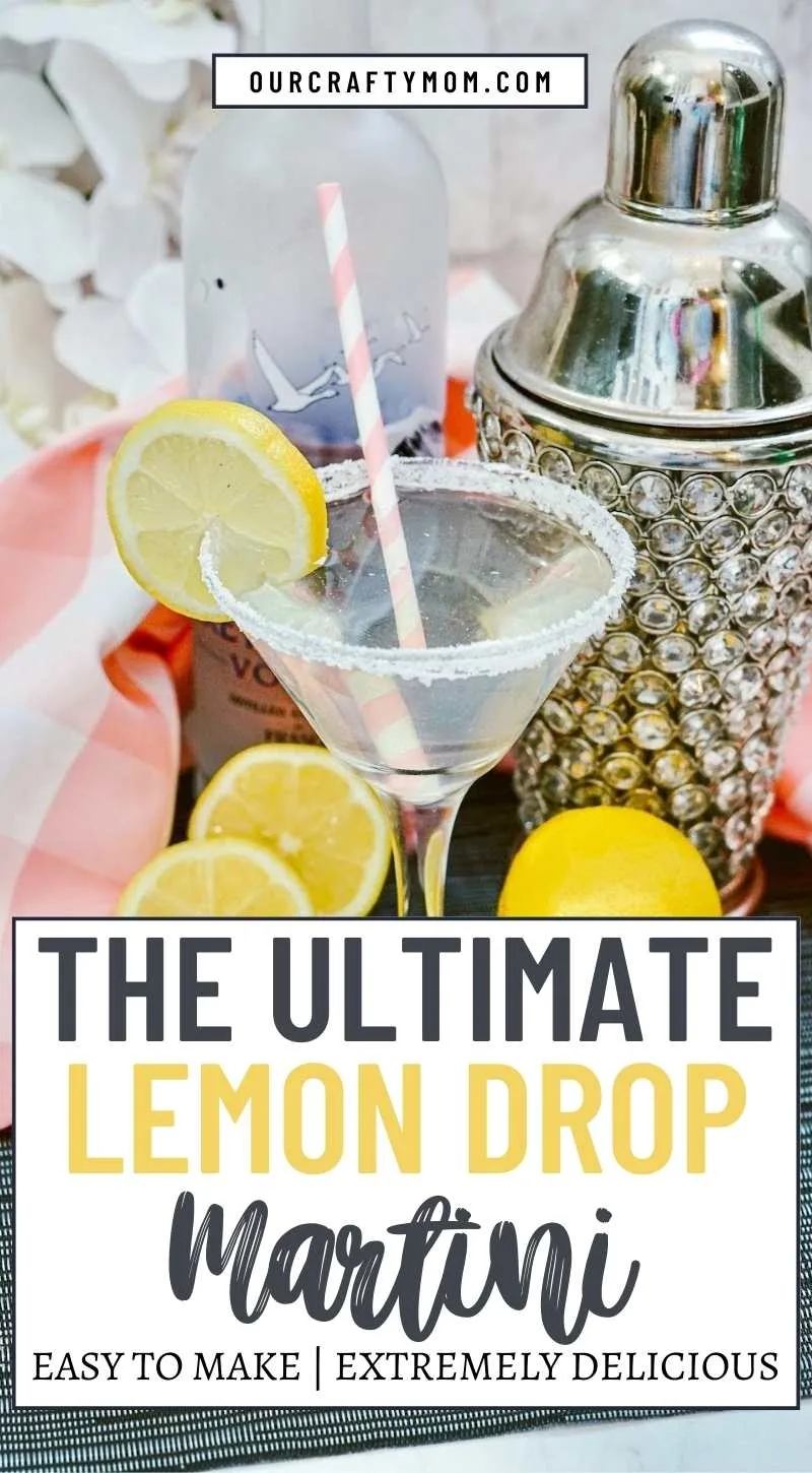 Lemon drop martini with shaker