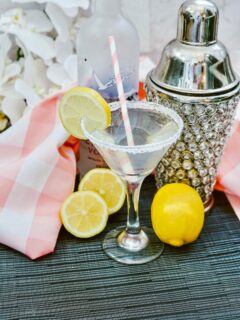 lemon drop martini on table