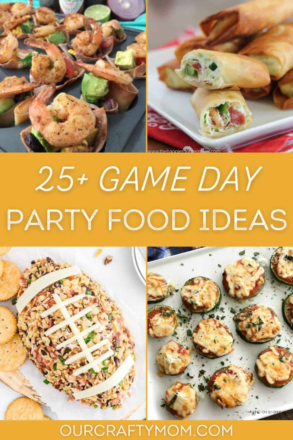 pin collage football party food